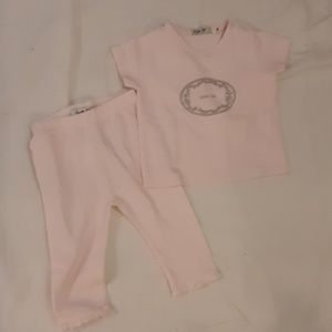 Juste Cle pink two piece set sz 6m (68)